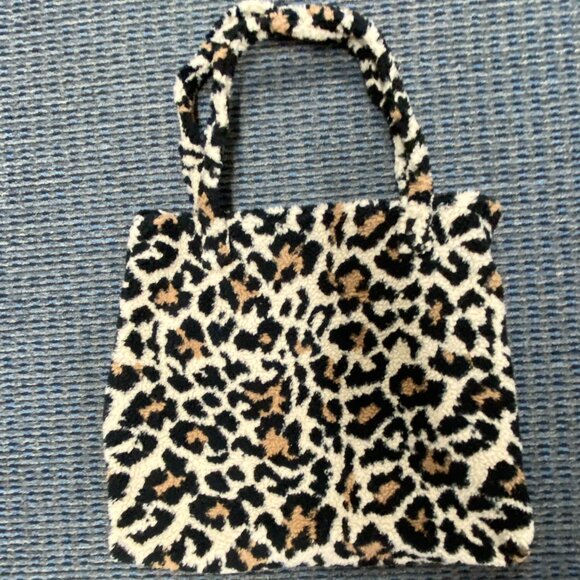 NWOT! Brixton Faux Fur Tote Bag in Animal Print - Picture 2 of 7